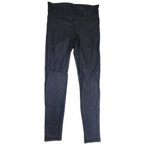 Mono B Foil Leggings Highwaist Black Womens Medium Polyester & Spandex